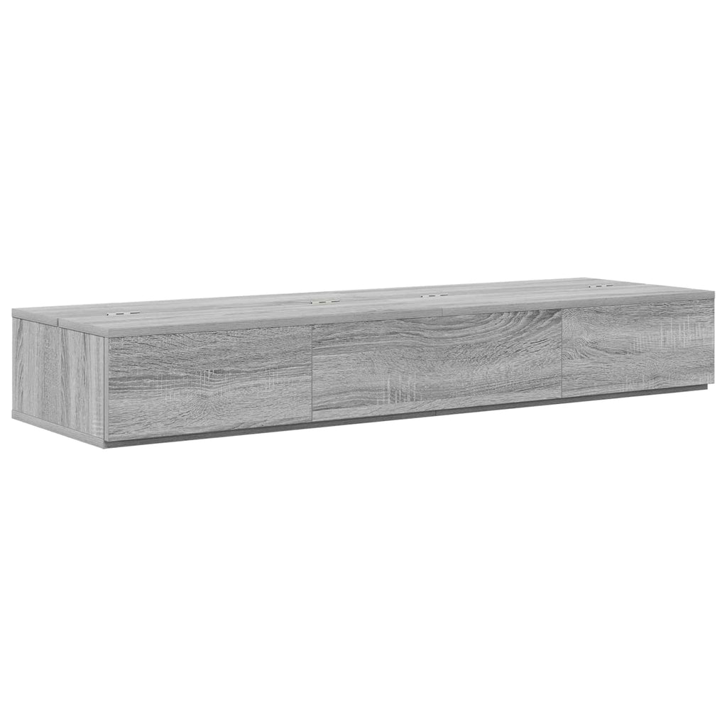 vidaXL Biurko studyjne Szary Sonoma 152 x 40 x 19,5 cm