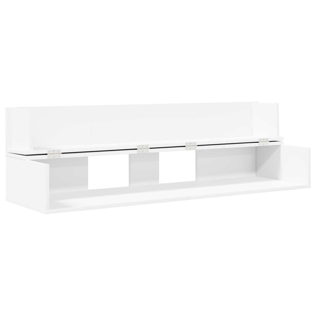 vidaXL Biurko studyjne Biały 130 x 40 x 19,5 cm Drewno inżynieryjne