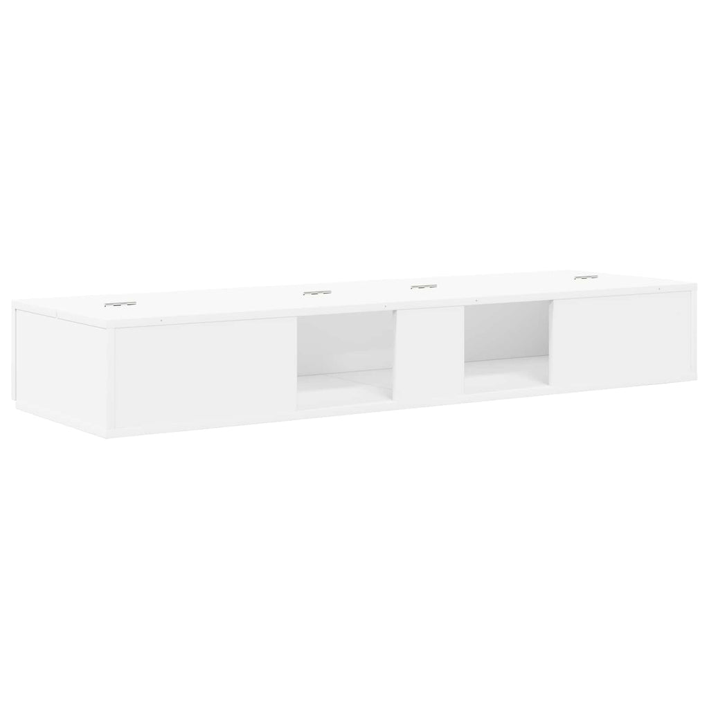 vidaXL Biurko studyjne Biały 130 x 40 x 19,5 cm Drewno inżynieryjne