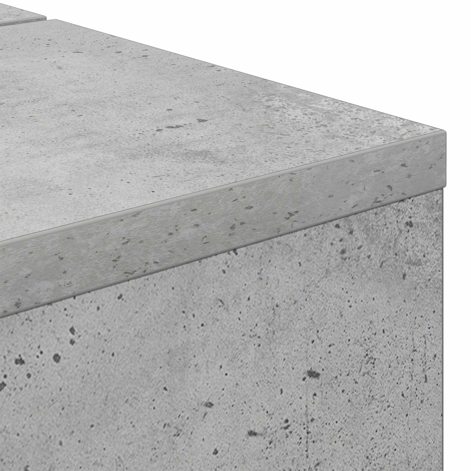 vidaXL Biurko studyjne Betonowy szary 130 x 40 x 19,5 cm