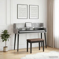 vidaXL Biurko studyjne Betonowy szary 130 x 40 x 19,5 cm