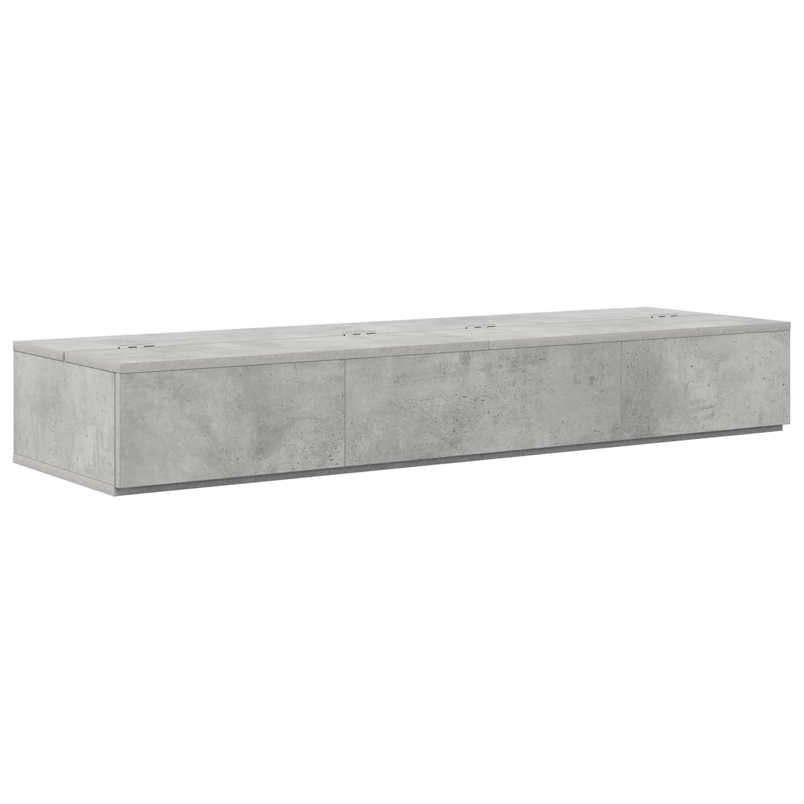 vidaXL Biurko studyjne Betonowy szary 130 x 40 x 19,5 cm
