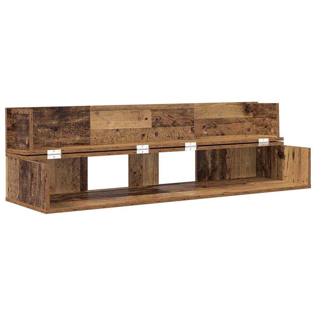 vidaXL Biurko studyjne Stare drewno 130 x 40 x 19,5 cm