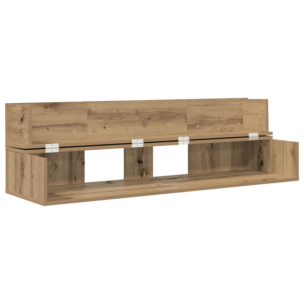 vidaXL Biurko studyjne Dąb artisan 130 x 40 x 19,5 cm