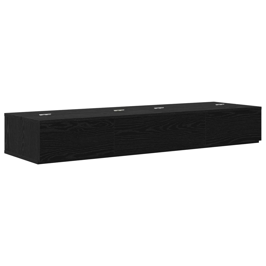 vidaXL Biurko studyjne Czarny dąb 110 x 40 x 19,5 cm