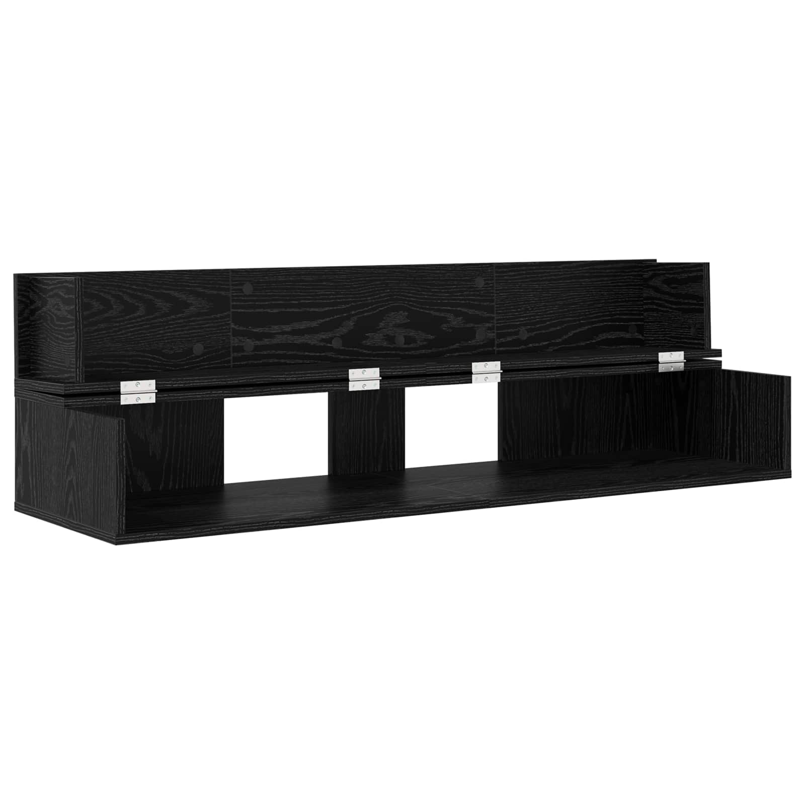 vidaXL Biurko studyjne Czarny dąb 110 x 40 x 19,5 cm