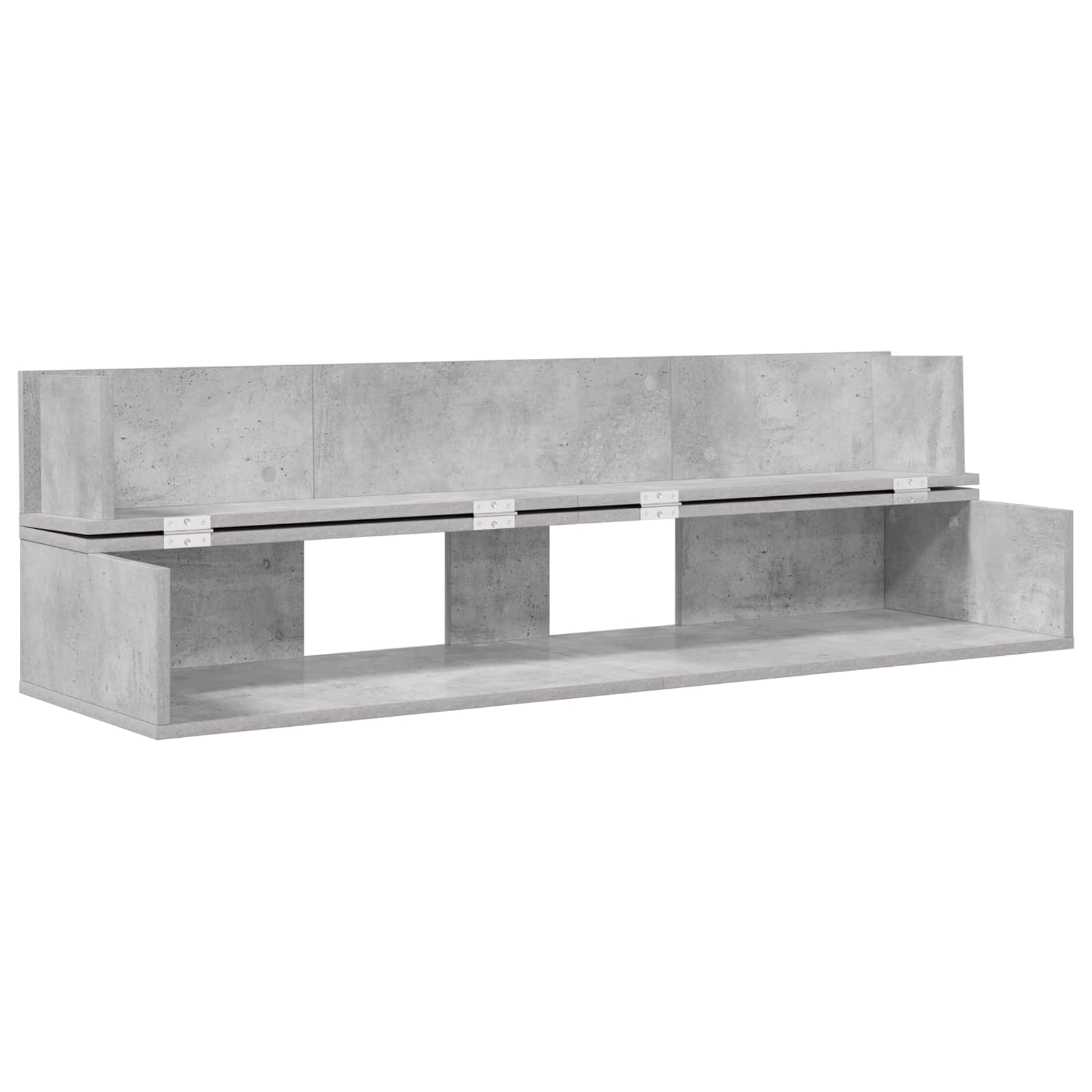 vidaXL Biurko studyjne Betonowy szary 110 x 40 x 19,5 cm