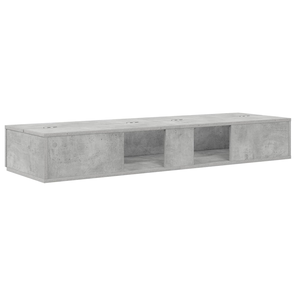 vidaXL Biurko studyjne Betonowy szary 110 x 40 x 19,5 cm