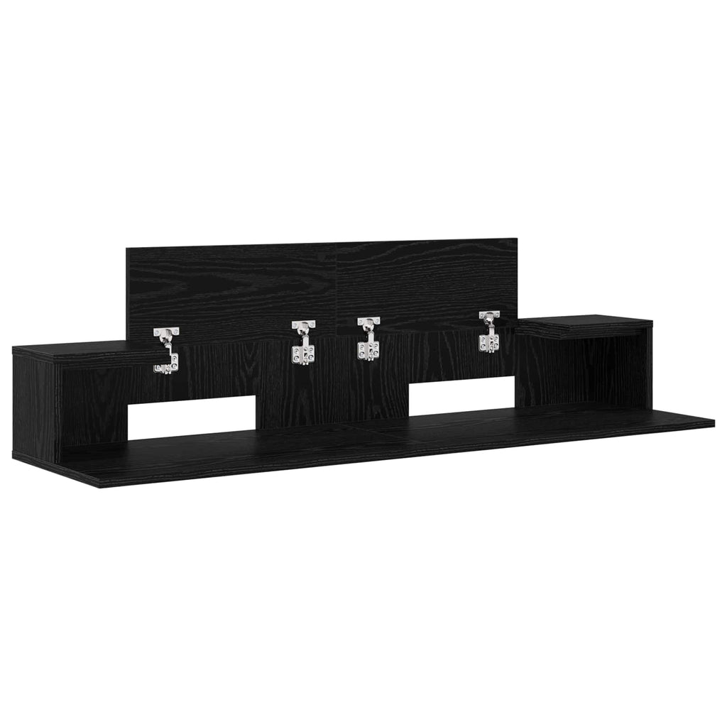 vidaXL Biurko studyjne Czarny dąb 130 x 36 x 19,5 cm