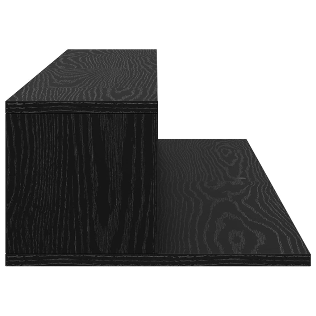 vidaXL Biurko studyjne Czarny dąb 130 x 36 x 19,5 cm