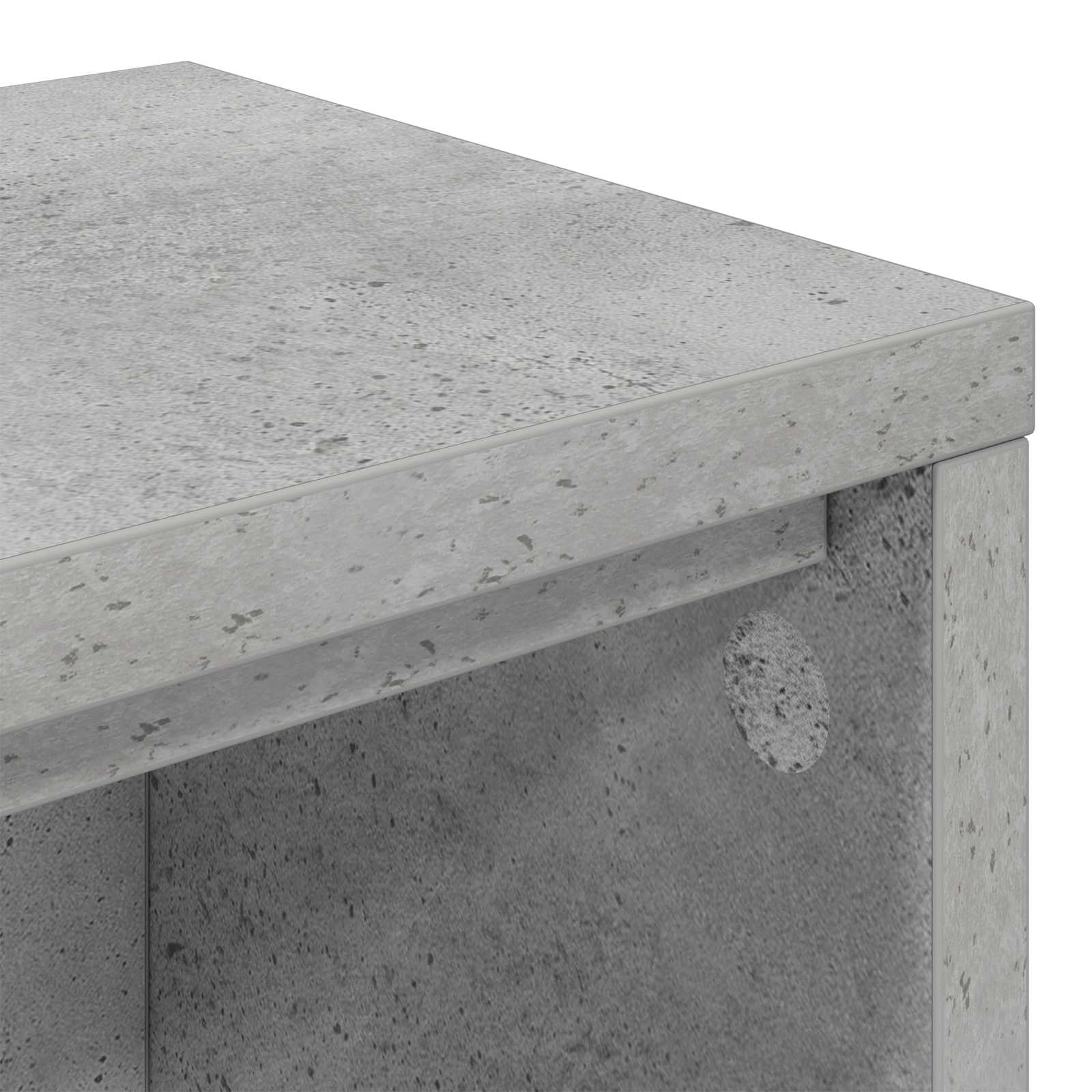 vidaXL Biurko studyjne Betonowy szary 130 x 36 x 19,5 cm