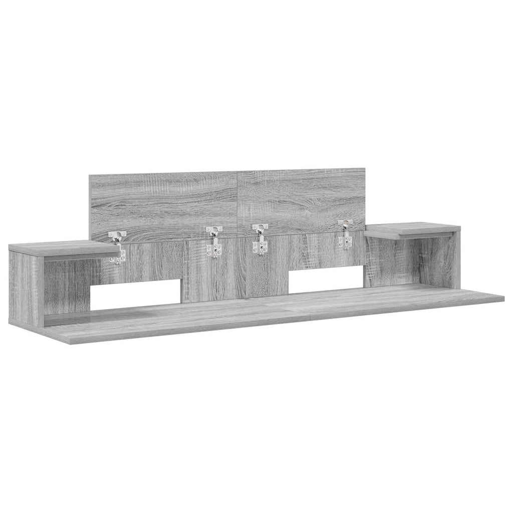 vidaXL Biurko studyjne Szary Sonoma 130 x 36 x 19,5 cm