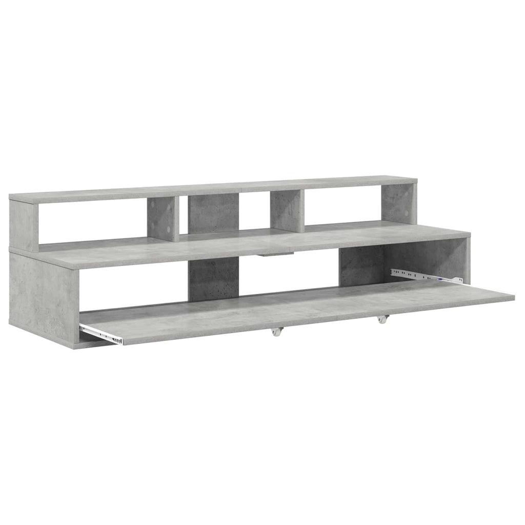 vidaXL Biurko studyjne Betonowy szary 152 x 42,5 x 36 cm