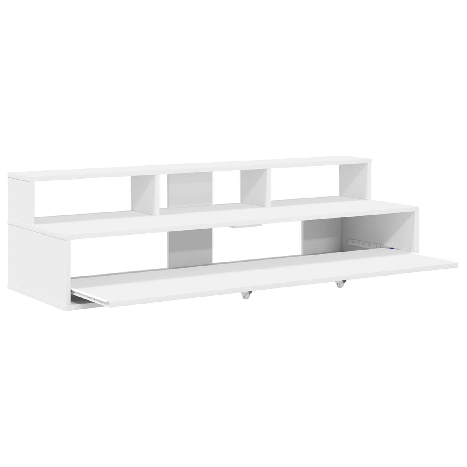 vidaXL Biurko studyjne Biały 130 x 42,5 x 36 cm Drewno inżynieryjne