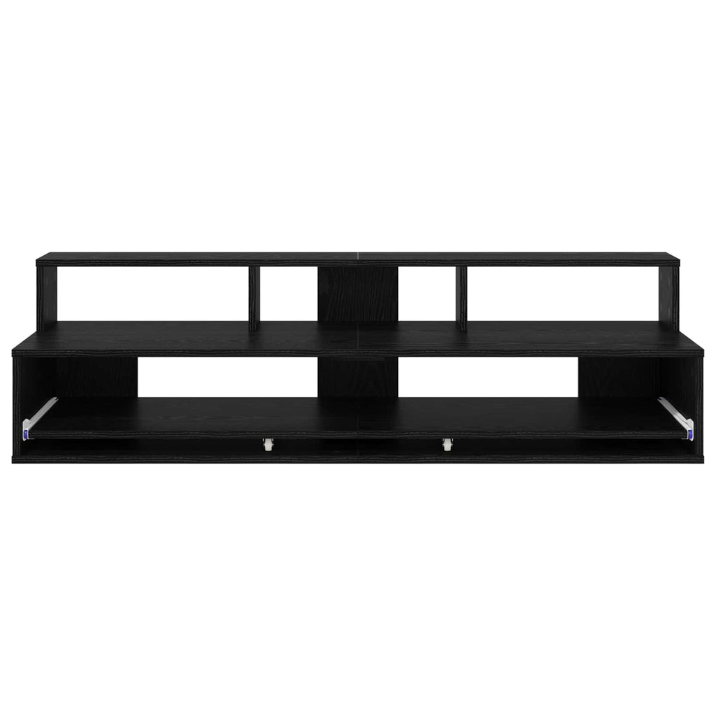 vidaXL Biurko studyjne Czarny dąb 130 x 42,5 x 36 cm