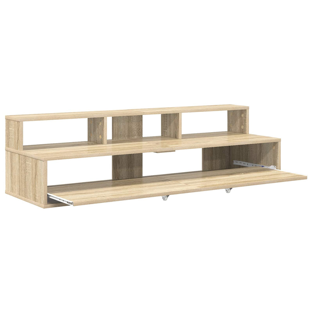vidaXL Biurko studyjne dąb Sonoma 130 x 42,5 x 36 cm