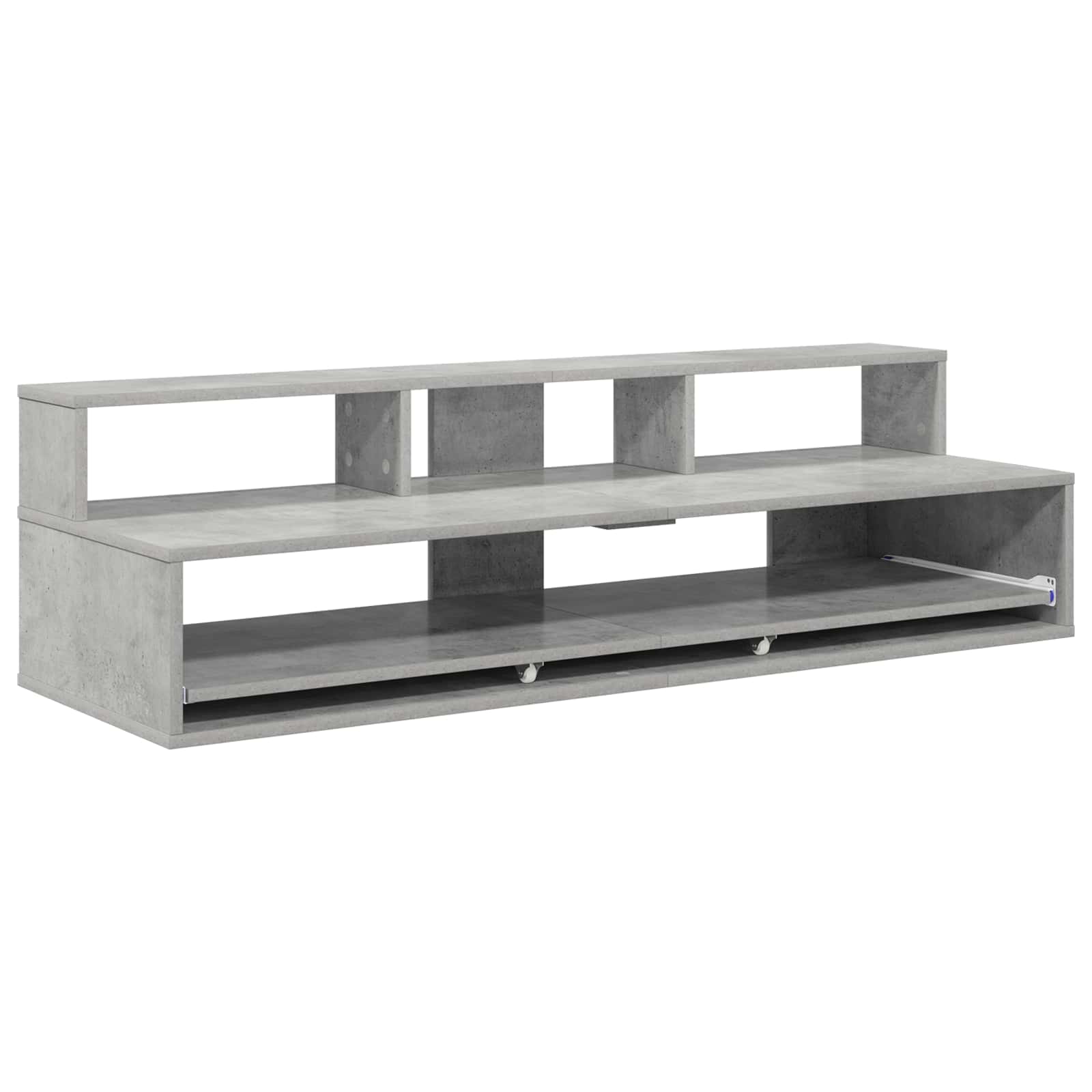 vidaXL Biurko studyjne Betonowy szary 130 x 42,5 x 36 cm