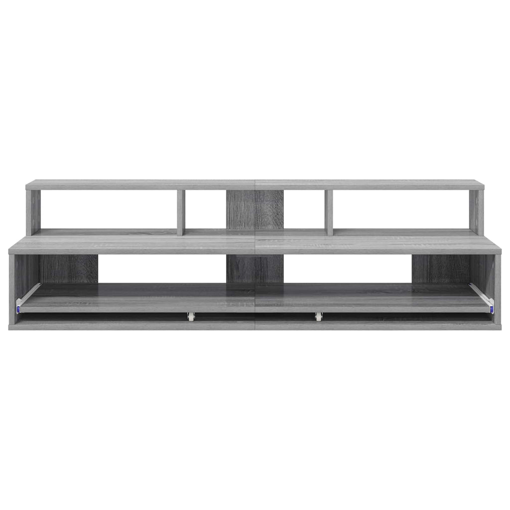 vidaXL Biurko studyjne Szary Sonoma 130 x 42,5 x 36 cm