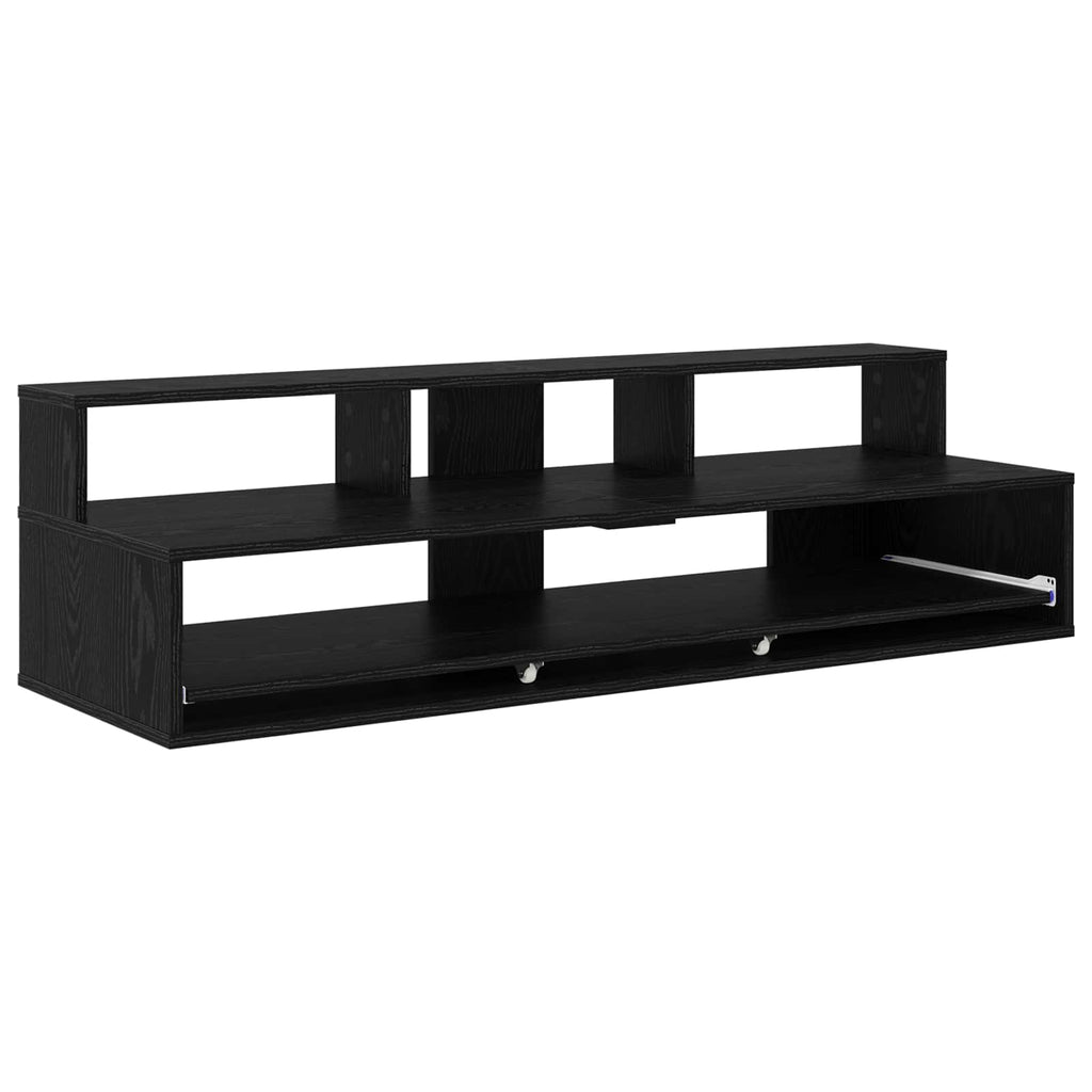 vidaXL Biurko studyjne Czarny dąb 110 x 42,5 x 36 cm