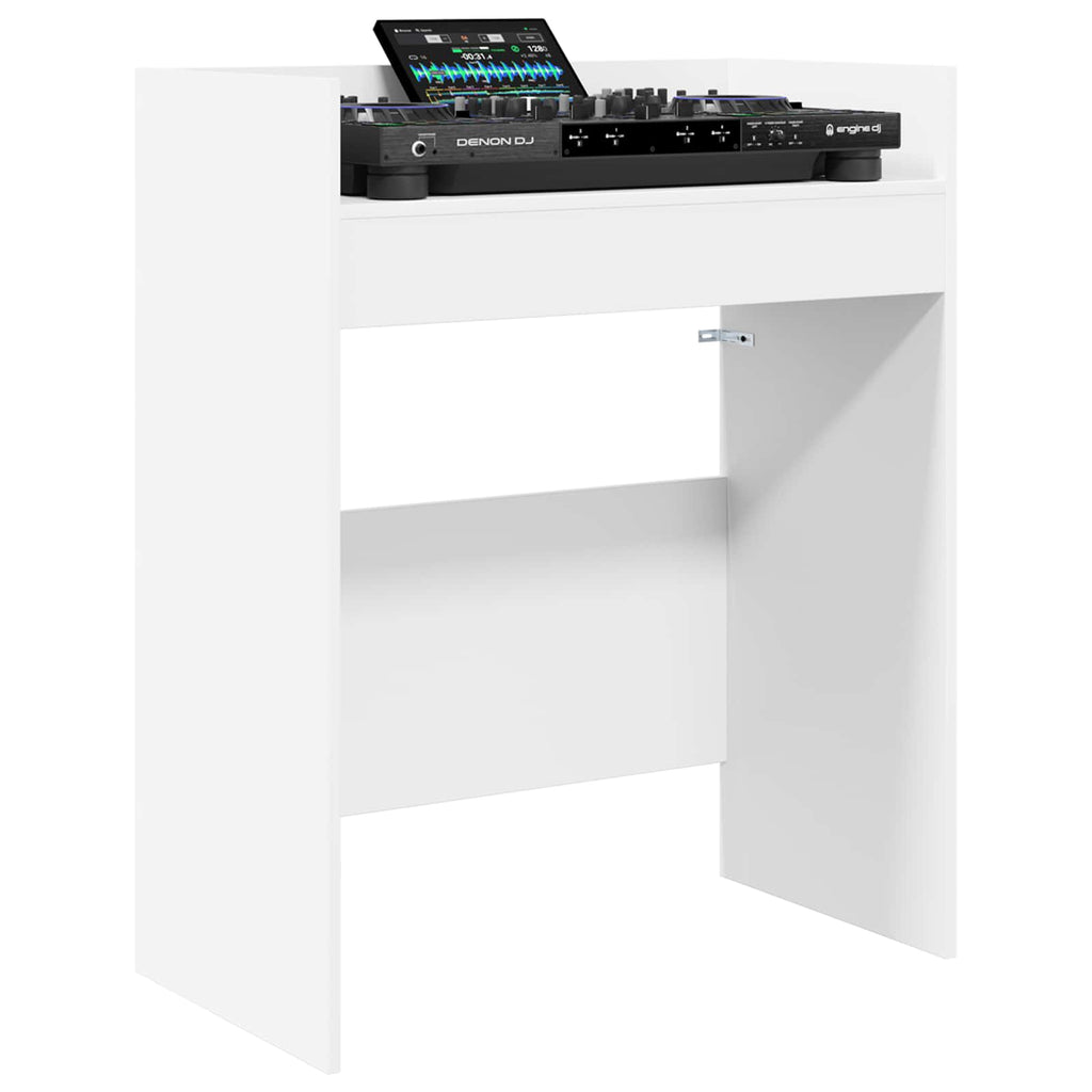 vidaXL Stół DJ-ski Biały 102 x 45 x 102 cm Drewno inżynieryjne