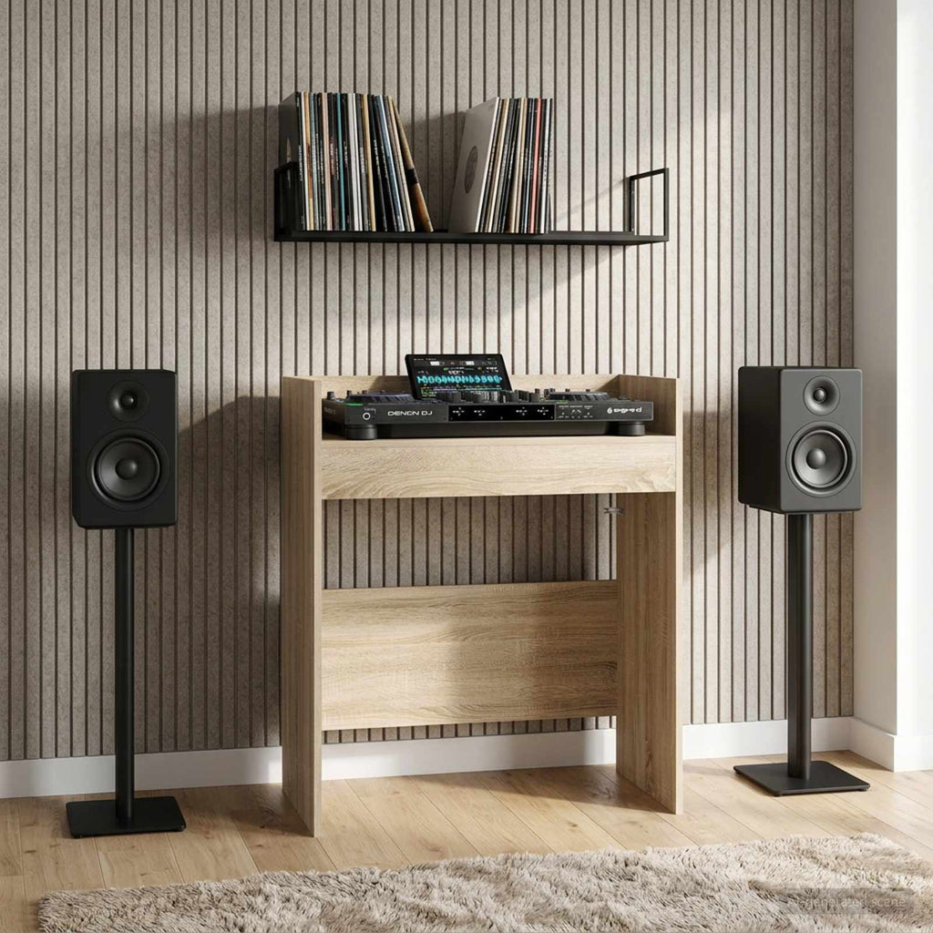 vidaXL Stół DJ-ski dąb Sonoma 102 x 45 x 102 cm Drewno inżynieryjne