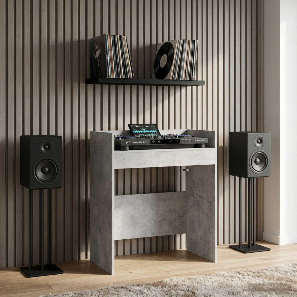 vidaXL Stół DJ-ski Betonowy szary 102 x 45 x 102 cm