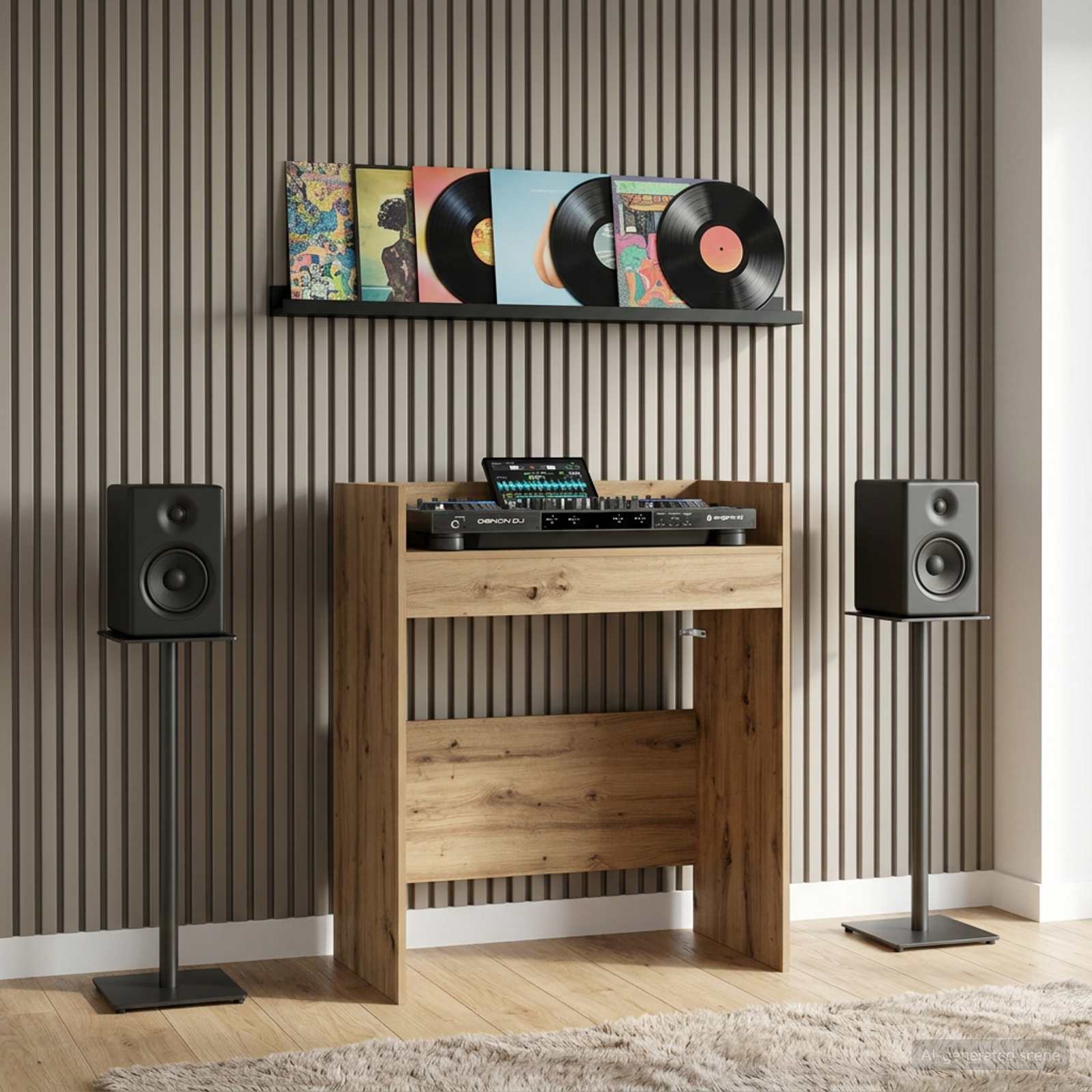 vidaXL Stół DJ-ski Dąb artisan 62 x 45 x 102 cm Drewno inżynieryjne