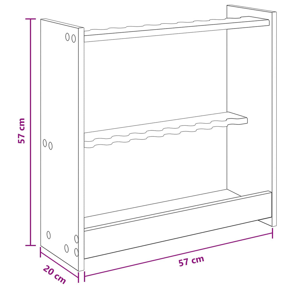 vidaXL Stojak na kij bilardowy Drewno inżynieryjne 60 x 20 x 57 cm