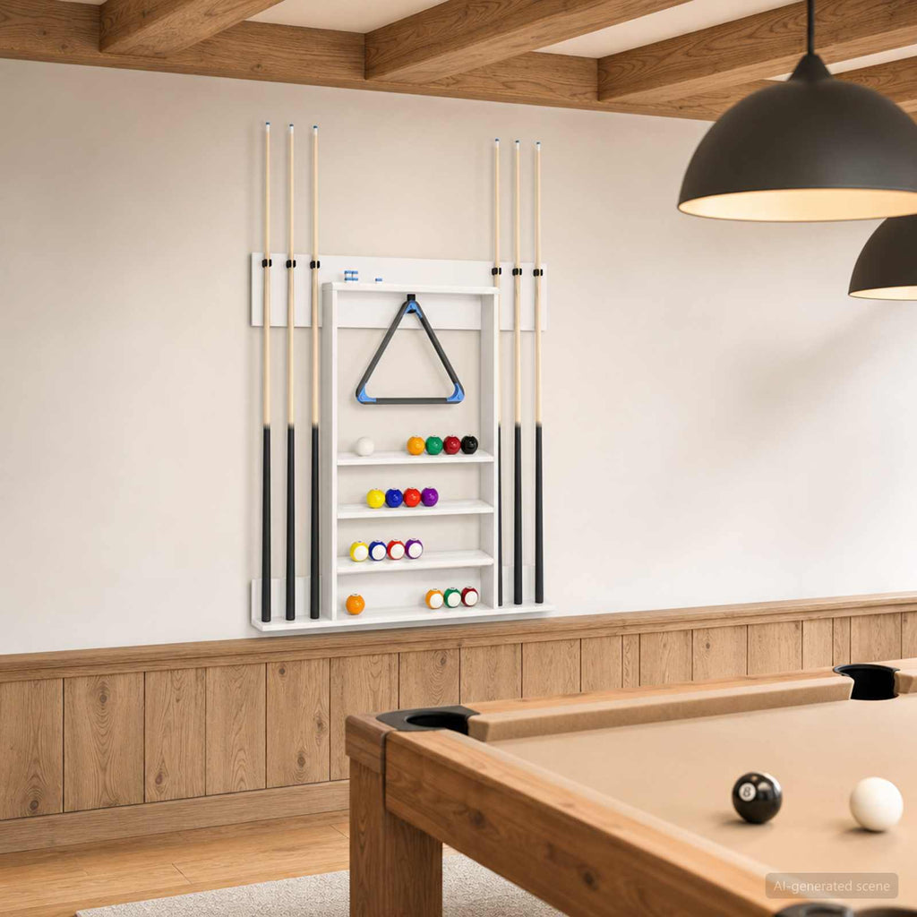 vidaXL Stojak na kij bilardowy Drewno inżynieryjne 93 x 12 x 103 cm