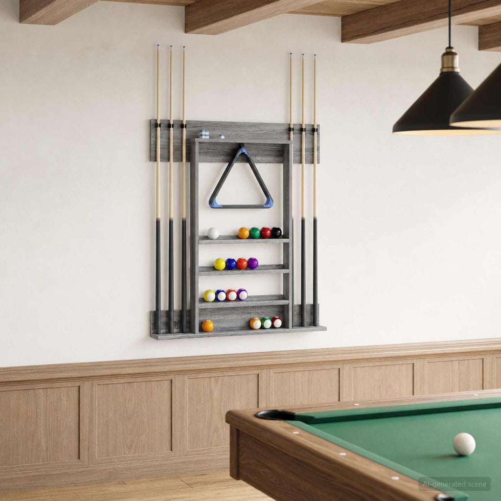 vidaXL Stojak na kij bilardowy Drewno inżynieryjne 93 x 12 x 103 cm