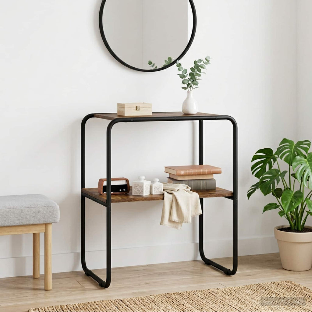 vidaXL Konsola Dąb wędzony 80 x 42,5 x 70 cm Drewno inżynieryjne