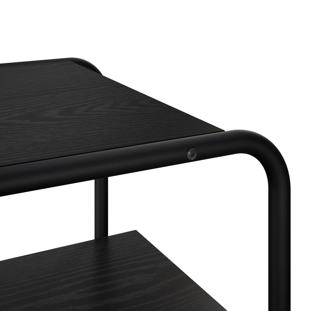 vidaXL Konsola Czarny dąb 80 x 41 x 75 cm Drewno inżynieryjne