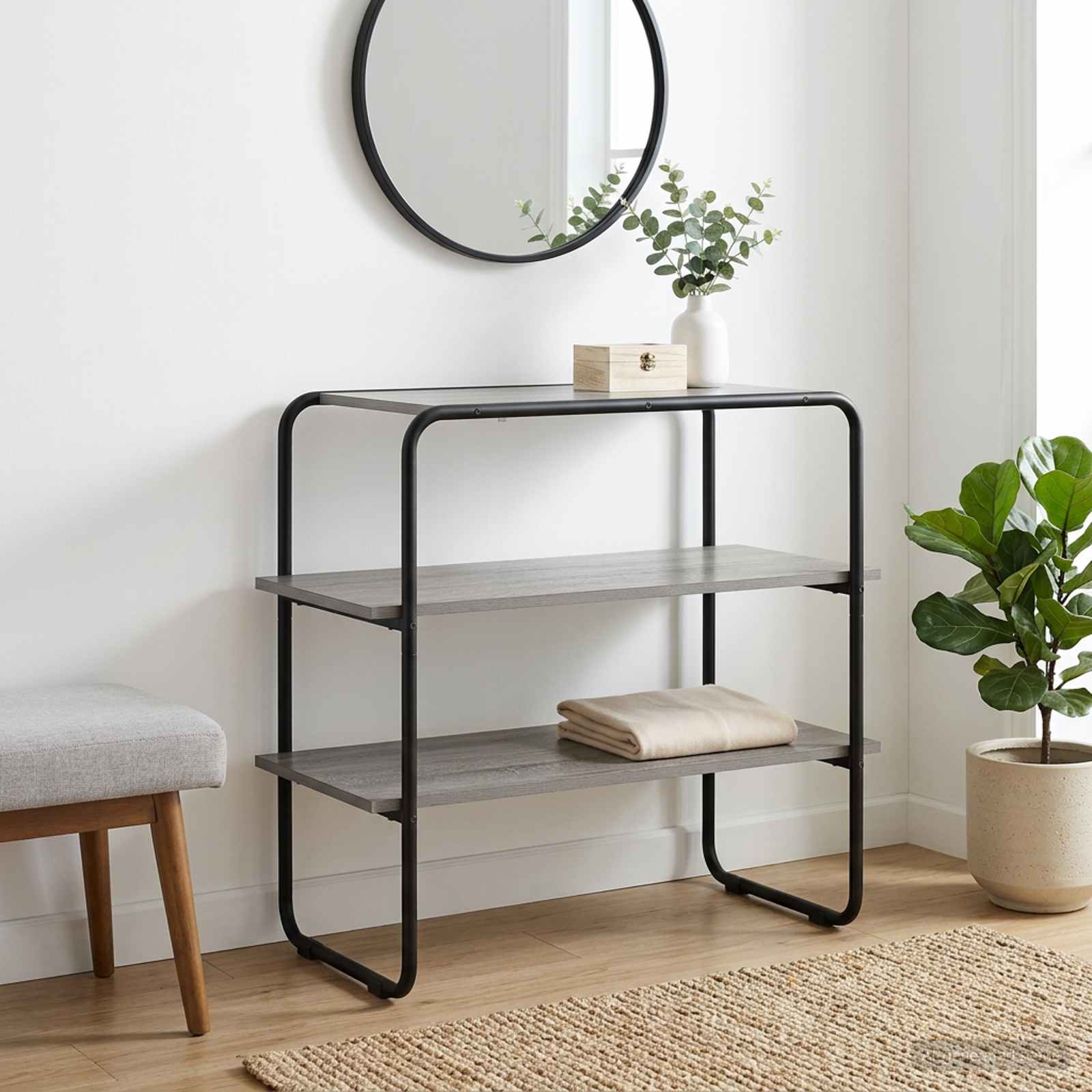 vidaXL Konsola Szary Sonoma 100 x 41 x 75 cm Drewno inżynieryjne