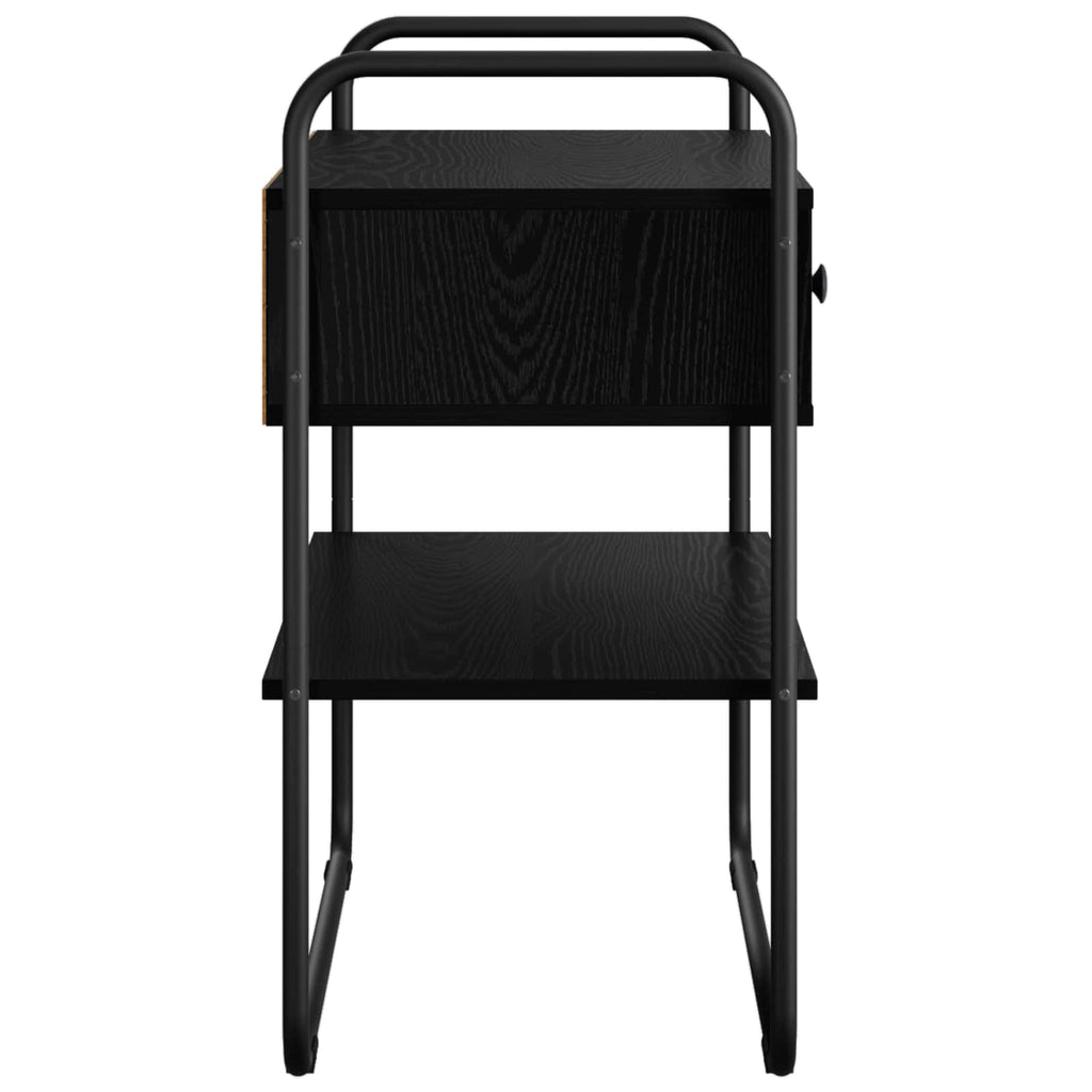 vidaXL Konsola Czarny dąb 80 x 40 x 75 cm Drewno inżynieryjne