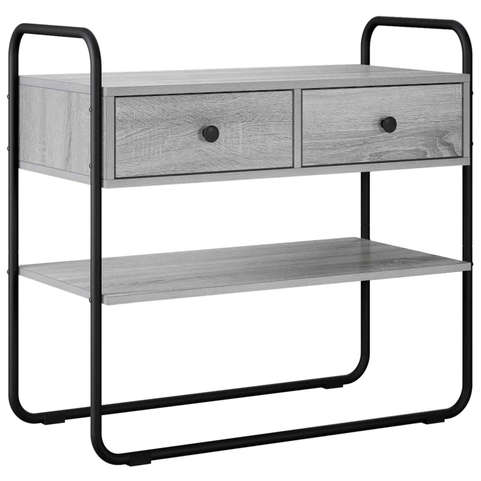 vidaXL Konsola Szary Sonoma 80 x 40 x 75 cm Drewno inżynieryjne