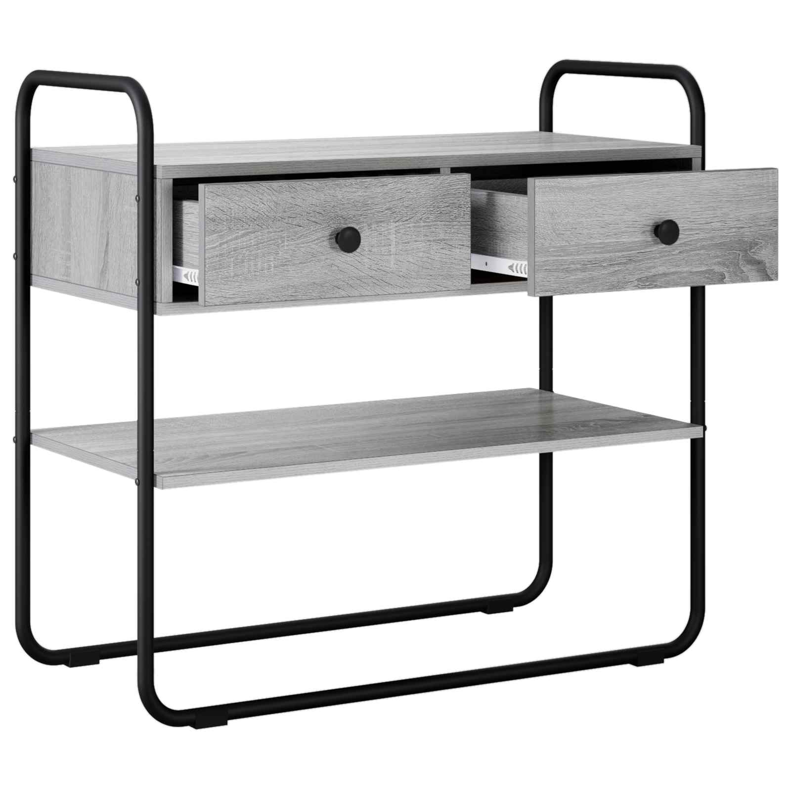 vidaXL Konsola Szary Sonoma 80 x 40 x 75 cm Drewno inżynieryjne
