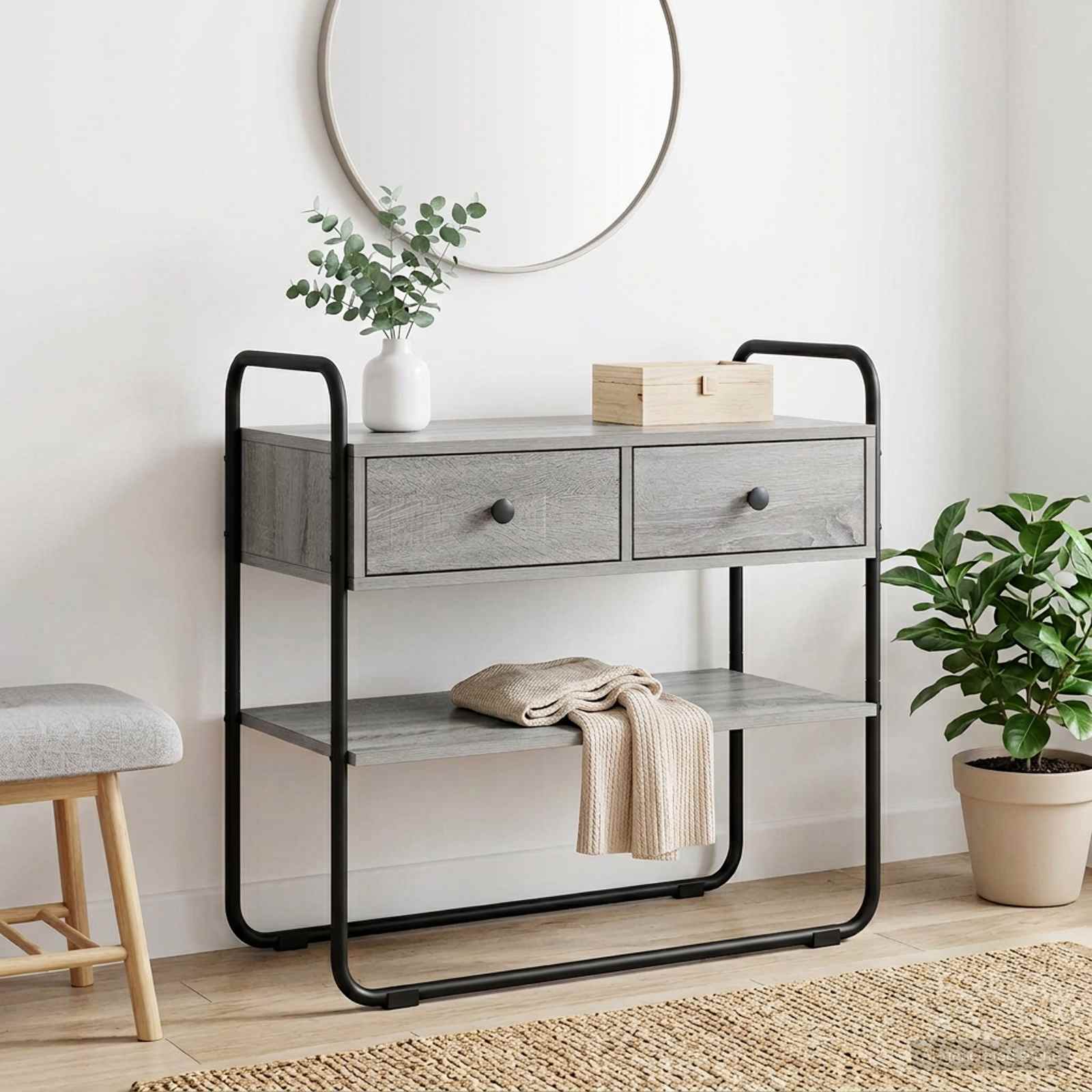 vidaXL Konsola Szary Sonoma 100 x 40 x 75 cm Drewno inżynieryjne