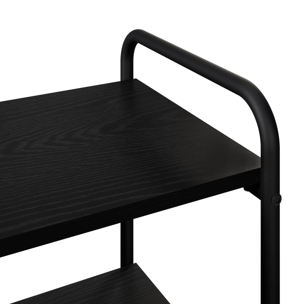 vidaXL Konsola Czarny dąb 80 x 35 x 75 cm Drewno inżynieryjne