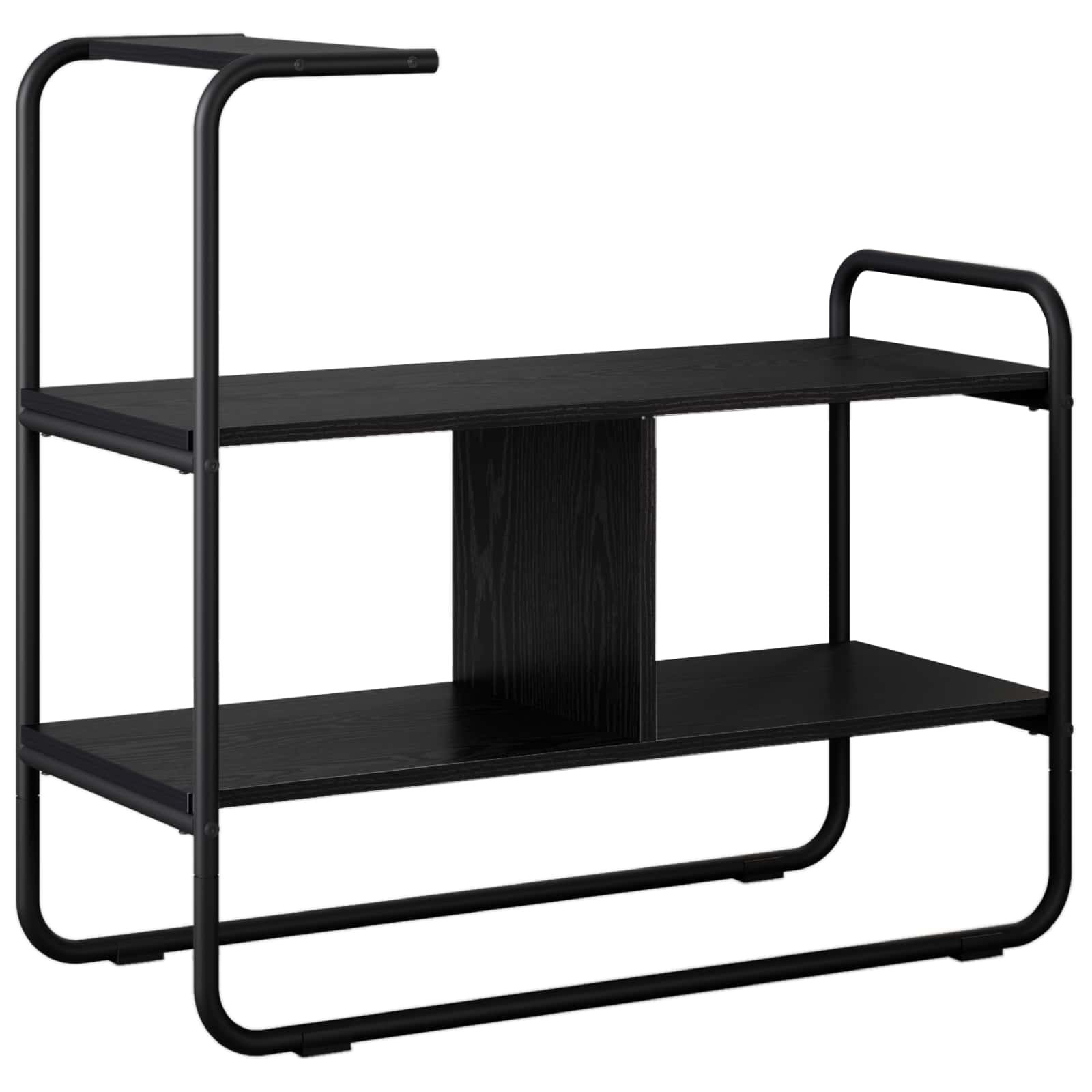vidaXL Konsola Czarny dąb 80 x 35 x 75 cm Drewno inżynieryjne