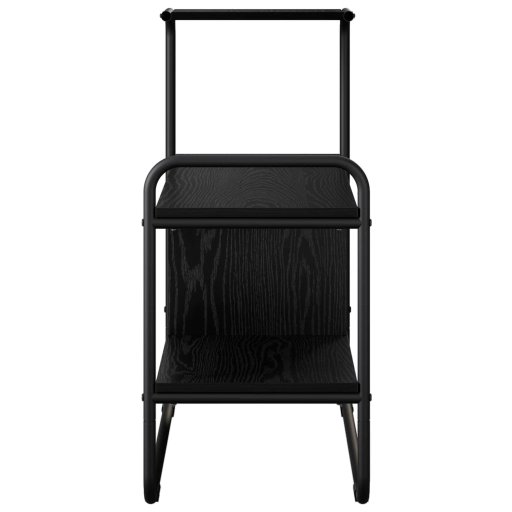 vidaXL Konsola Czarny dąb 80 x 35 x 75 cm Drewno inżynieryjne