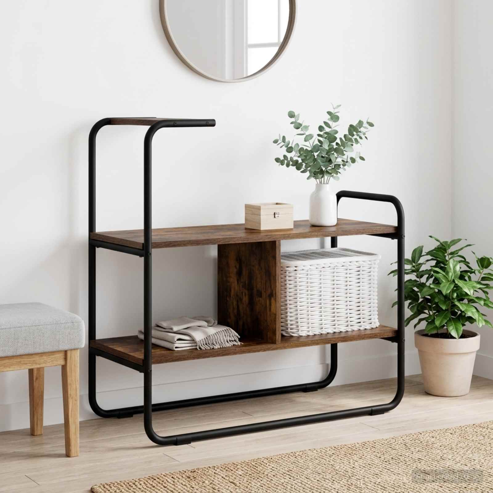 vidaXL Konsola Dąb wędzony 80 x 35 x 75 cm Drewno inżynieryjne