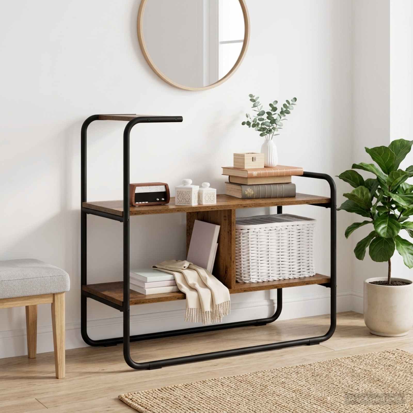 vidaXL Konsola Stare drewno 80 x 35 x 75 cm Drewno inżynieryjne