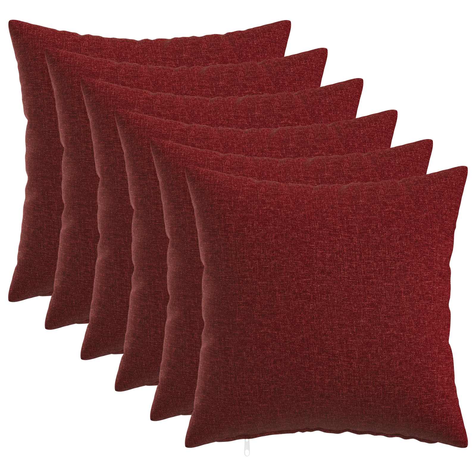 vidaXL Poszewka na poduszkę 6 szt. HEERLEN Czerwone wino 30 x 30 cm