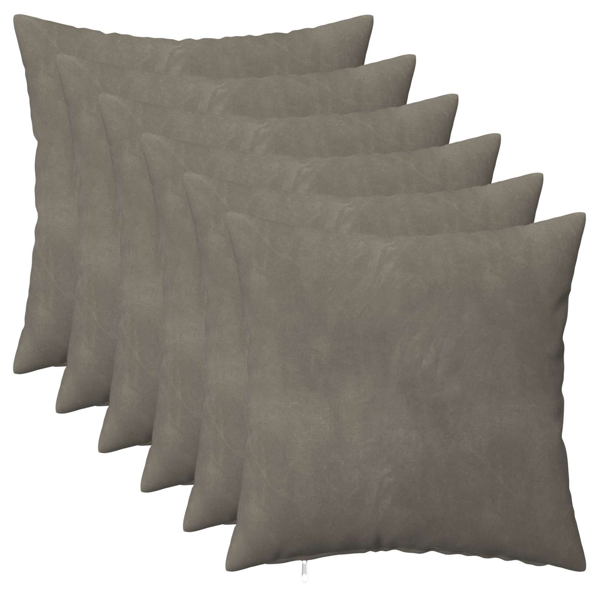 vidaXL Poszewka na poduszkę 6 pcs HEERLEN jasnoszary 30 x 30 cm Welur