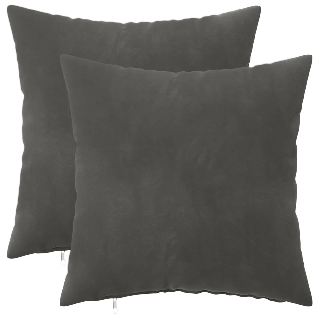vidaXL Poszewka na poduszkę 2 pcs HEERLEN ciemnoszary 30 x 30 cm Welur