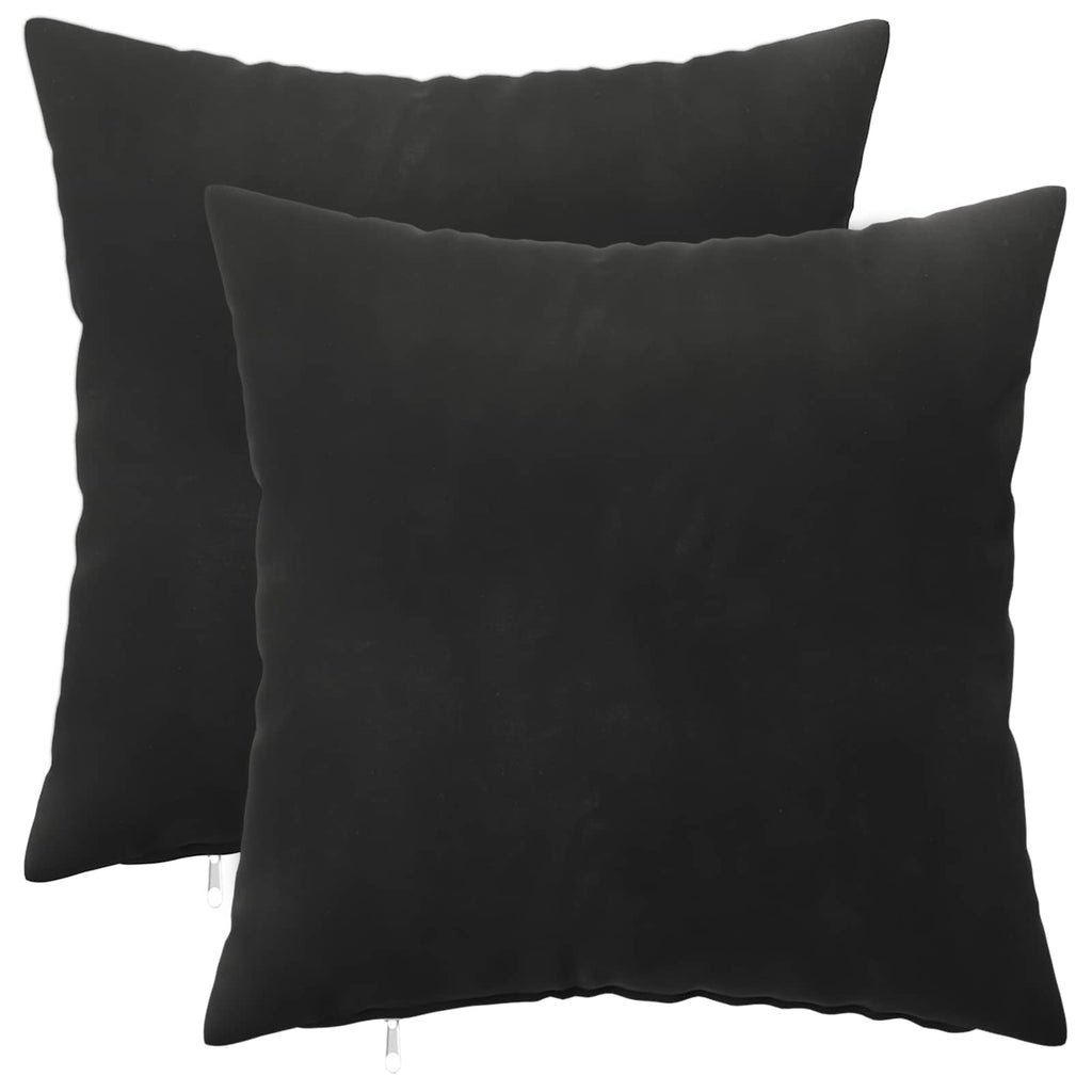 vidaXL Poszewka na poduszkę 2 pcs HEERLEN Czarny 30 x 30 cm Welur