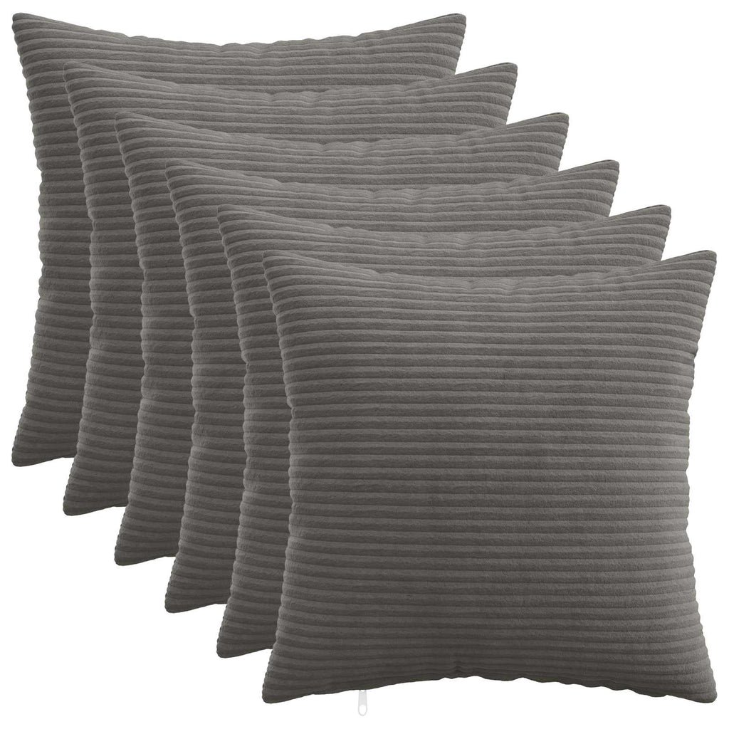 vidaXL Poszewka na poduszkę 6 pcs HEERLEN ciemnoszary 30 x 30 cm