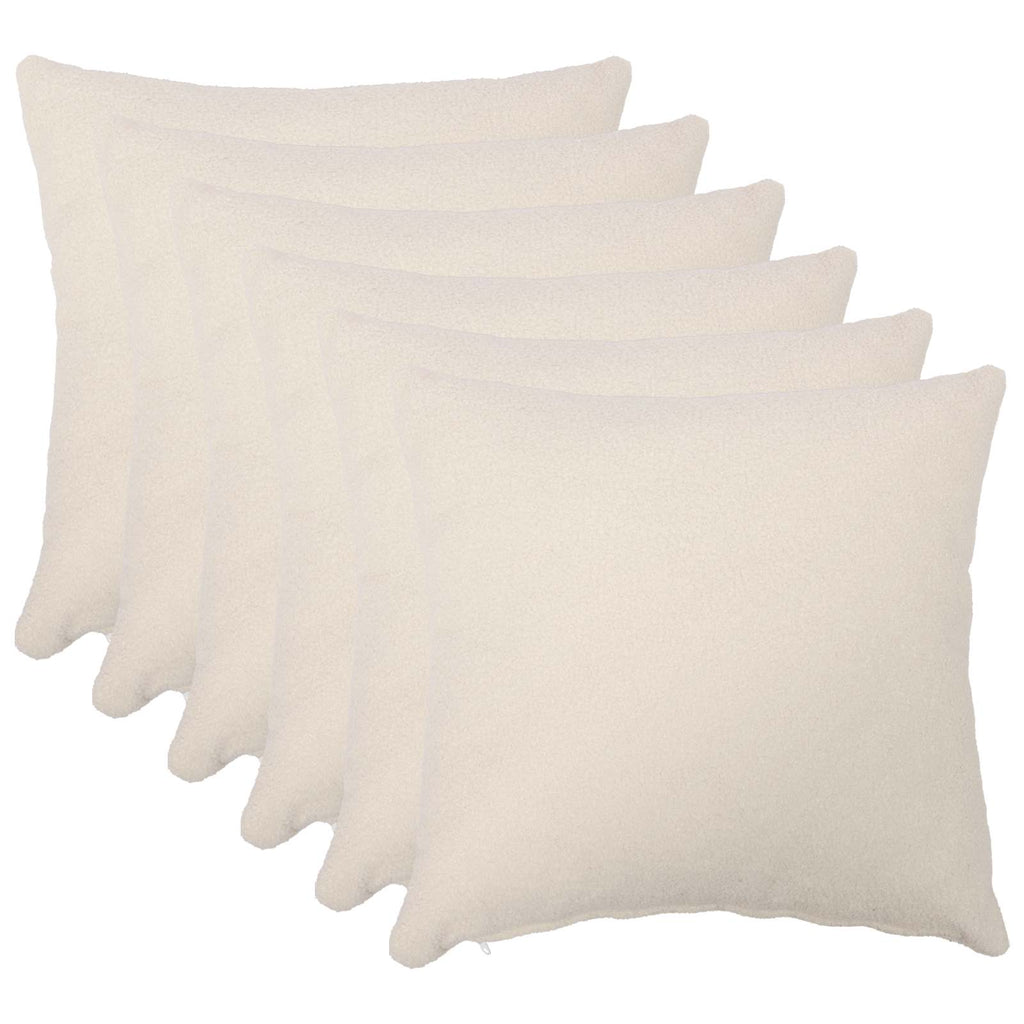 vidaXL Poszewka na poduszkę 6 pcs HEERLEN kremowy 30 x 30 cm Bouclé