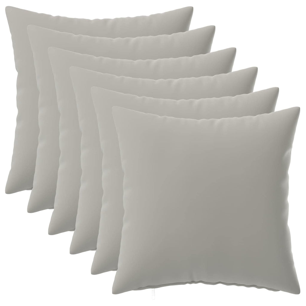 vidaXL Poszewka na poduszkę 6 pcs HEERLEN Szary 30 x 30 cm Poliester