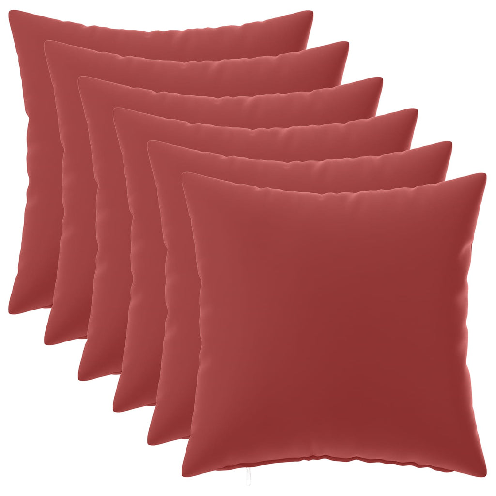 vidaXL Poszewka na poduszkę 6 pcs HEERLEN Czerwone wino 30 x 30 cm